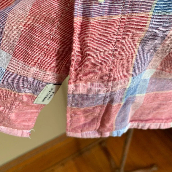 American eagle button down shirt, plaid, long sleeve - Picture 7 of 8
